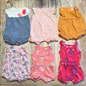 Lot of 6 Baby Rompers | Size Newborn